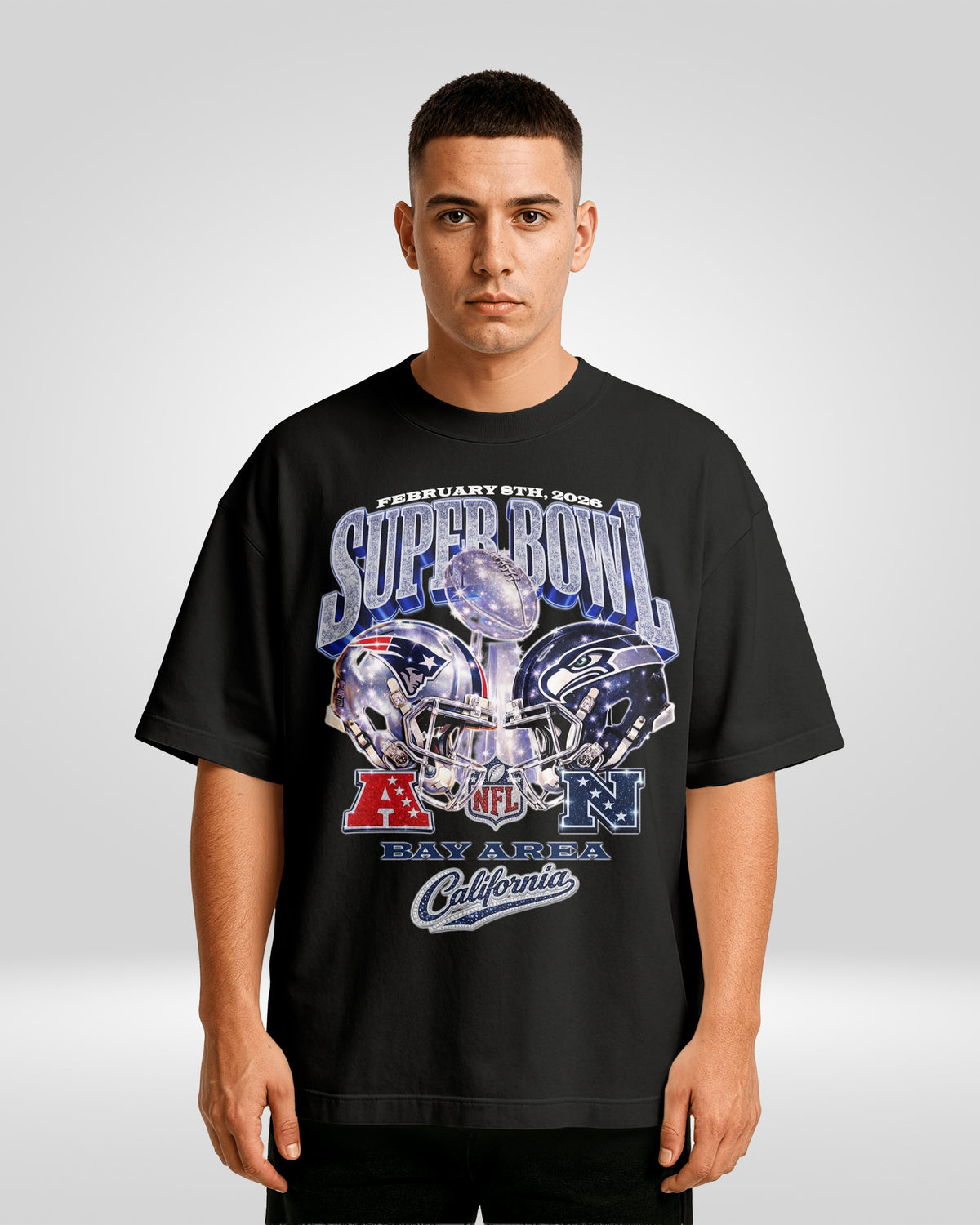 NFL SUPER BOWL 26 BOOTLEG TEE
