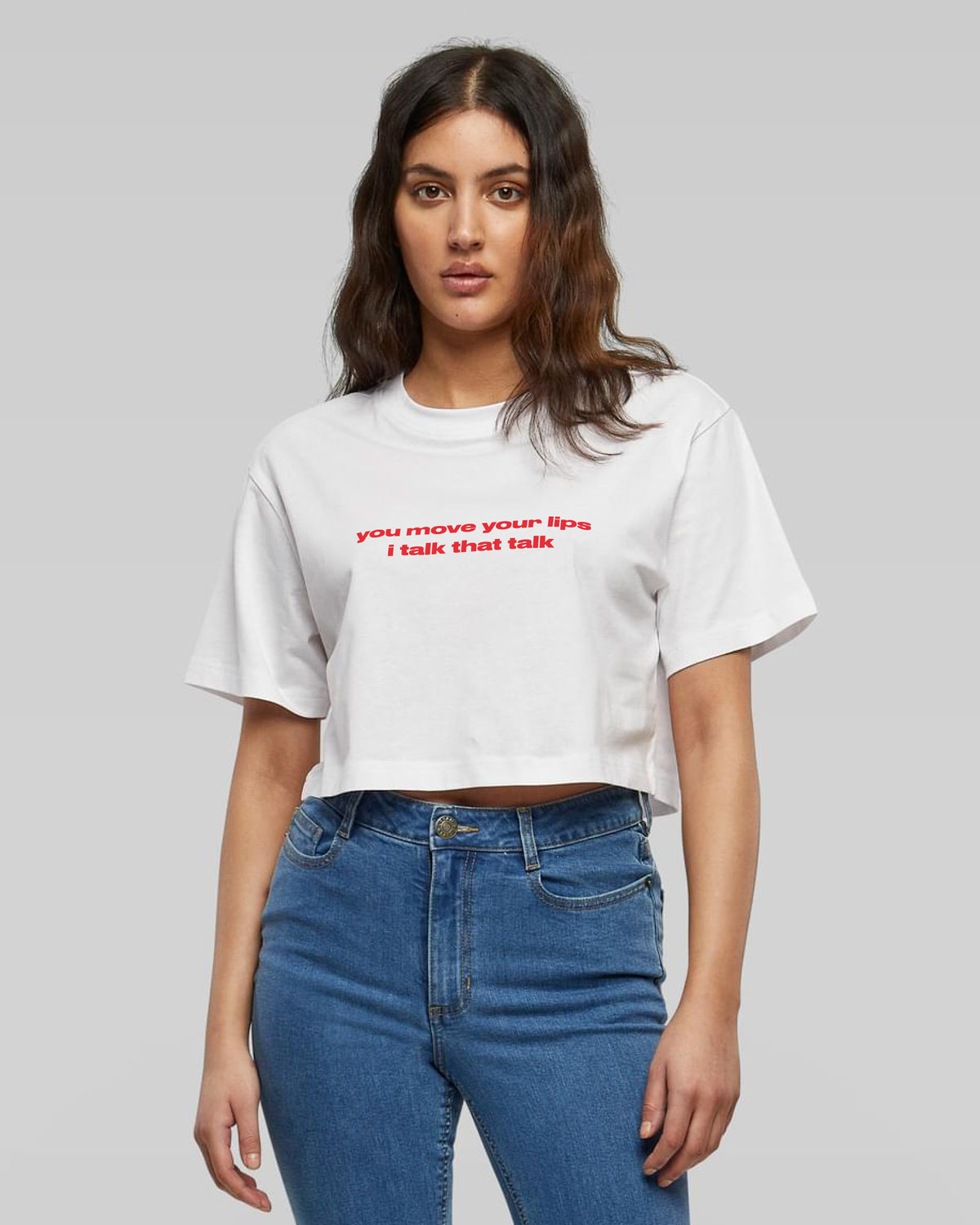 TEYA TALK CROPPED OVERSIZE TOP